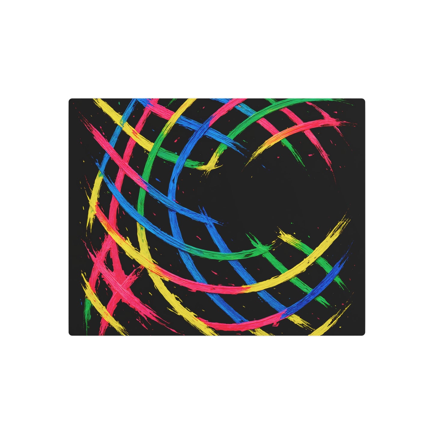 Vibrant Abstract Metal WallArt - Weave Design