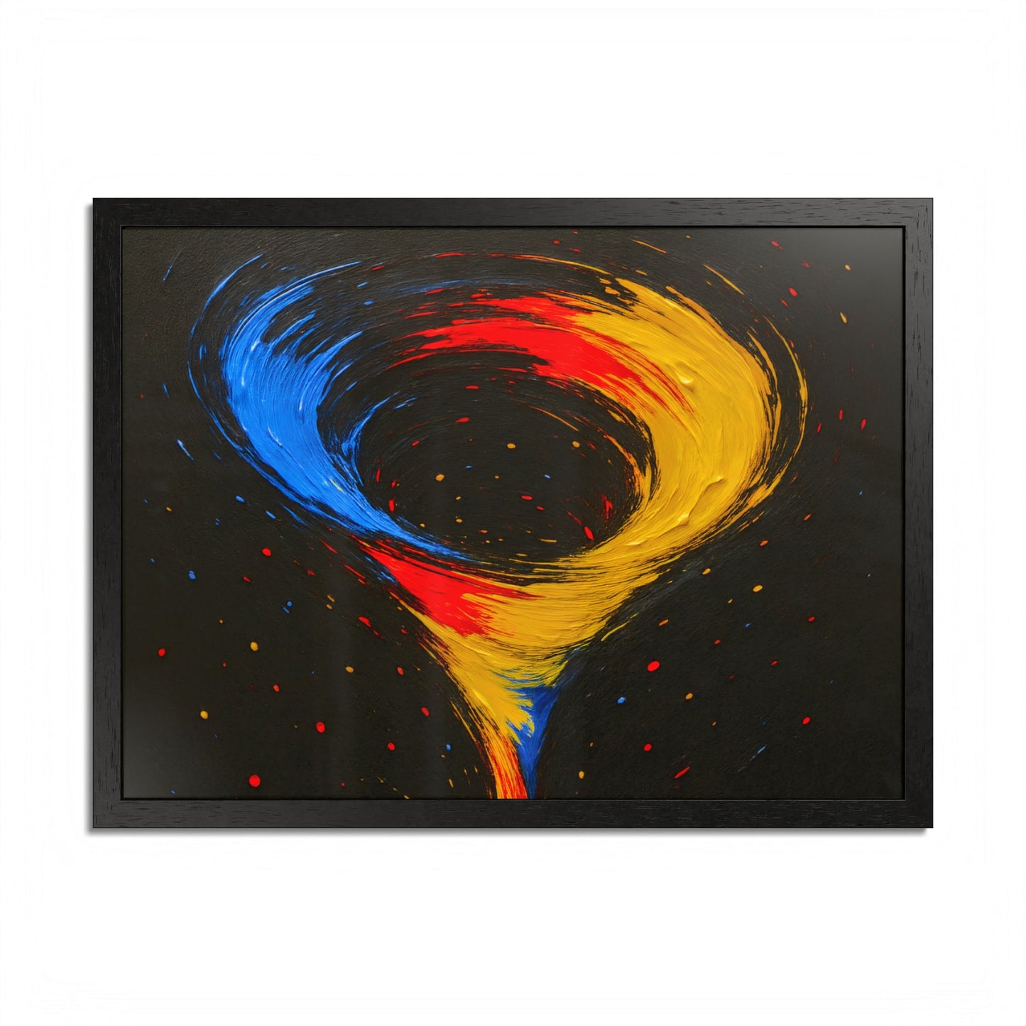 Vibrant Tornado Wooden Framed Wall Art - Cyclone Design