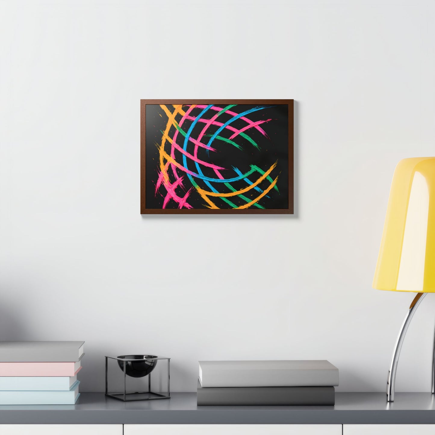 Colorful Abstract Framed Wall Art - Weave Design