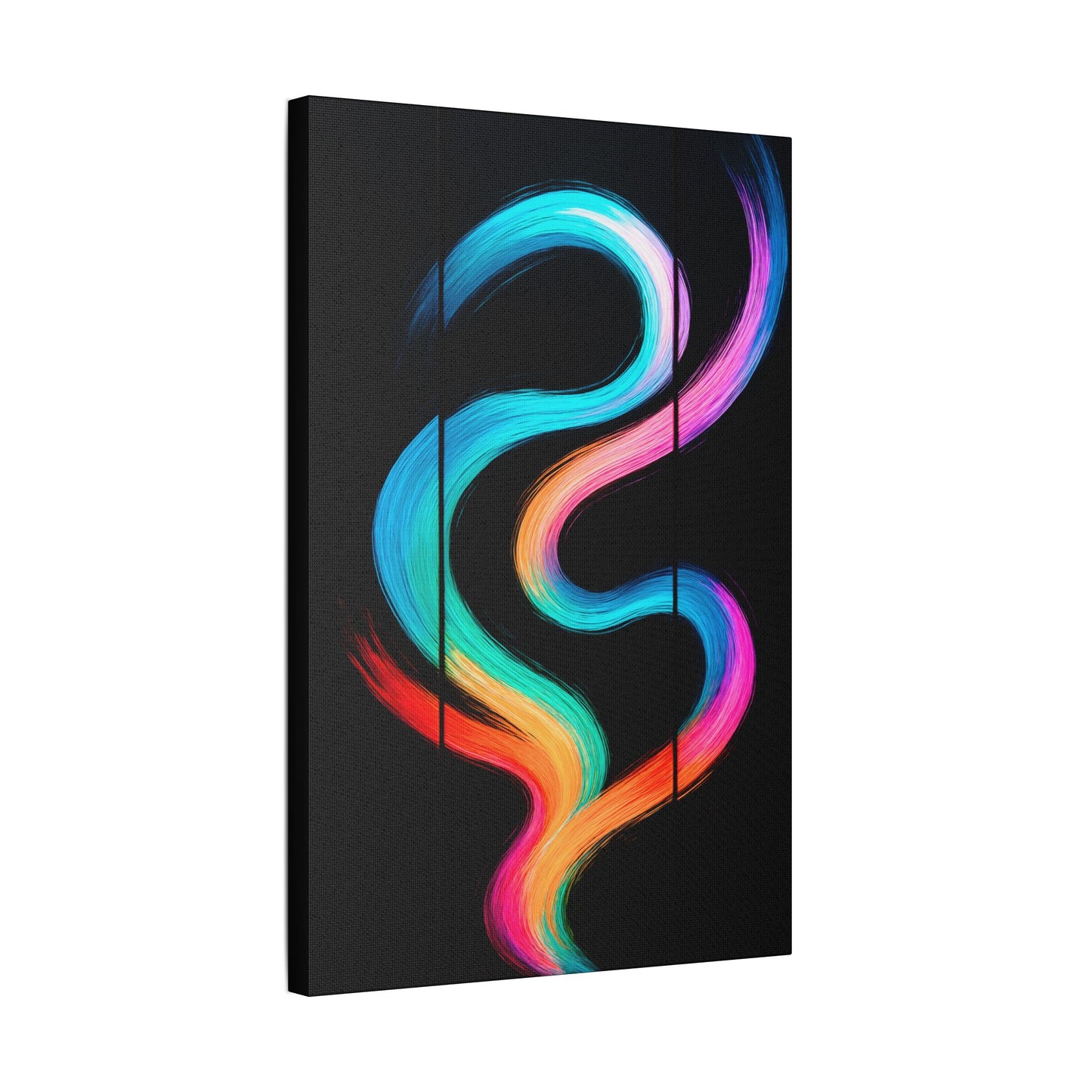 Stretched Canvas Colorful Abstract Wall Decor - Weave Design