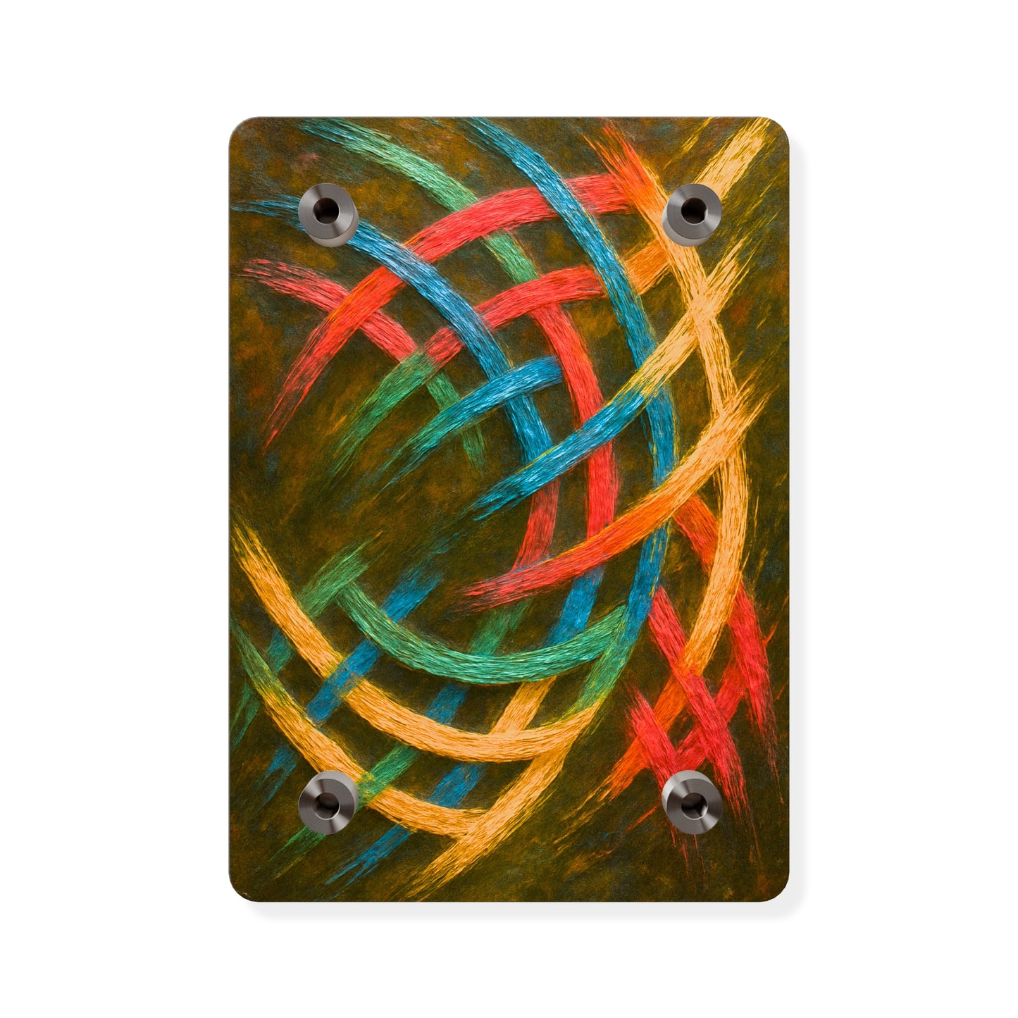 Vibrant Weave Acrylic Wall Art