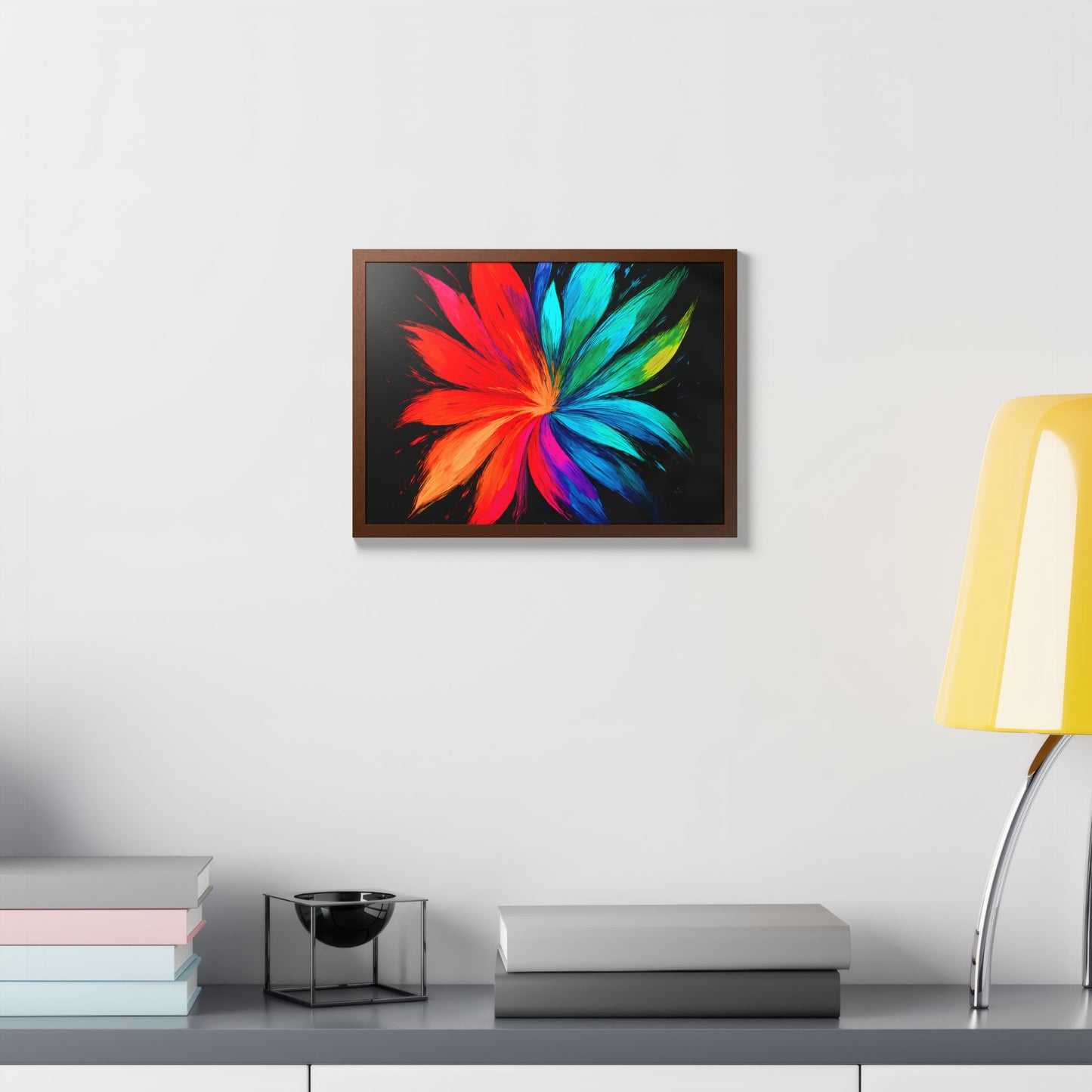Vibrant Floral Wooden Framed Art - Melt Design