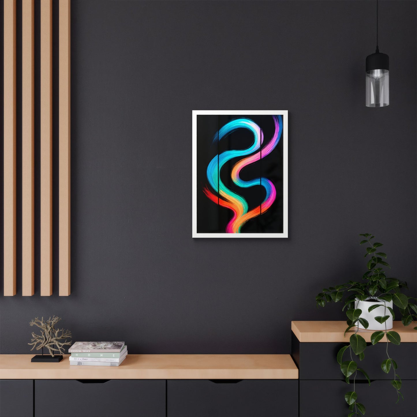 Colorful Framed Wall Art - Weave Design