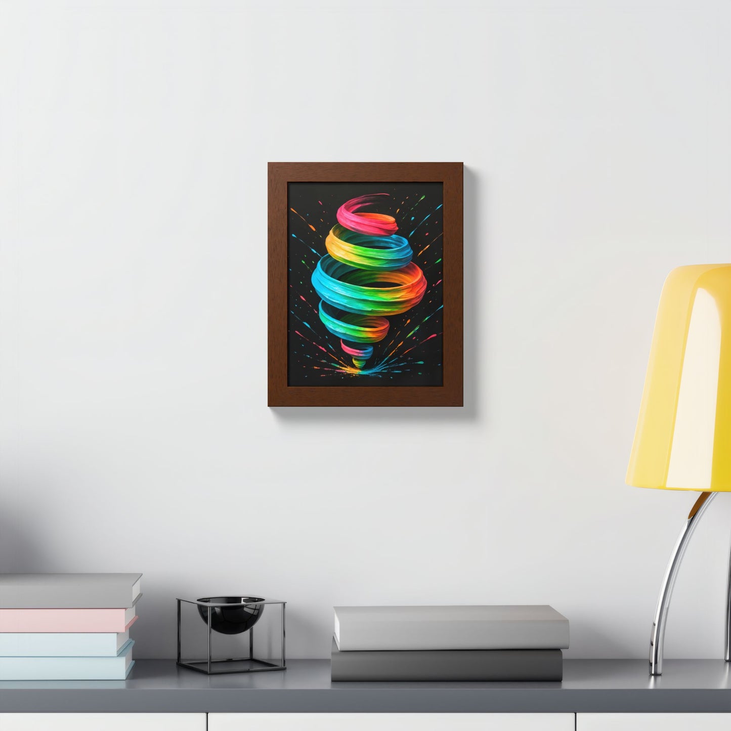 Modern Decor Swirl Colorful Wall Art - Cyclone Design