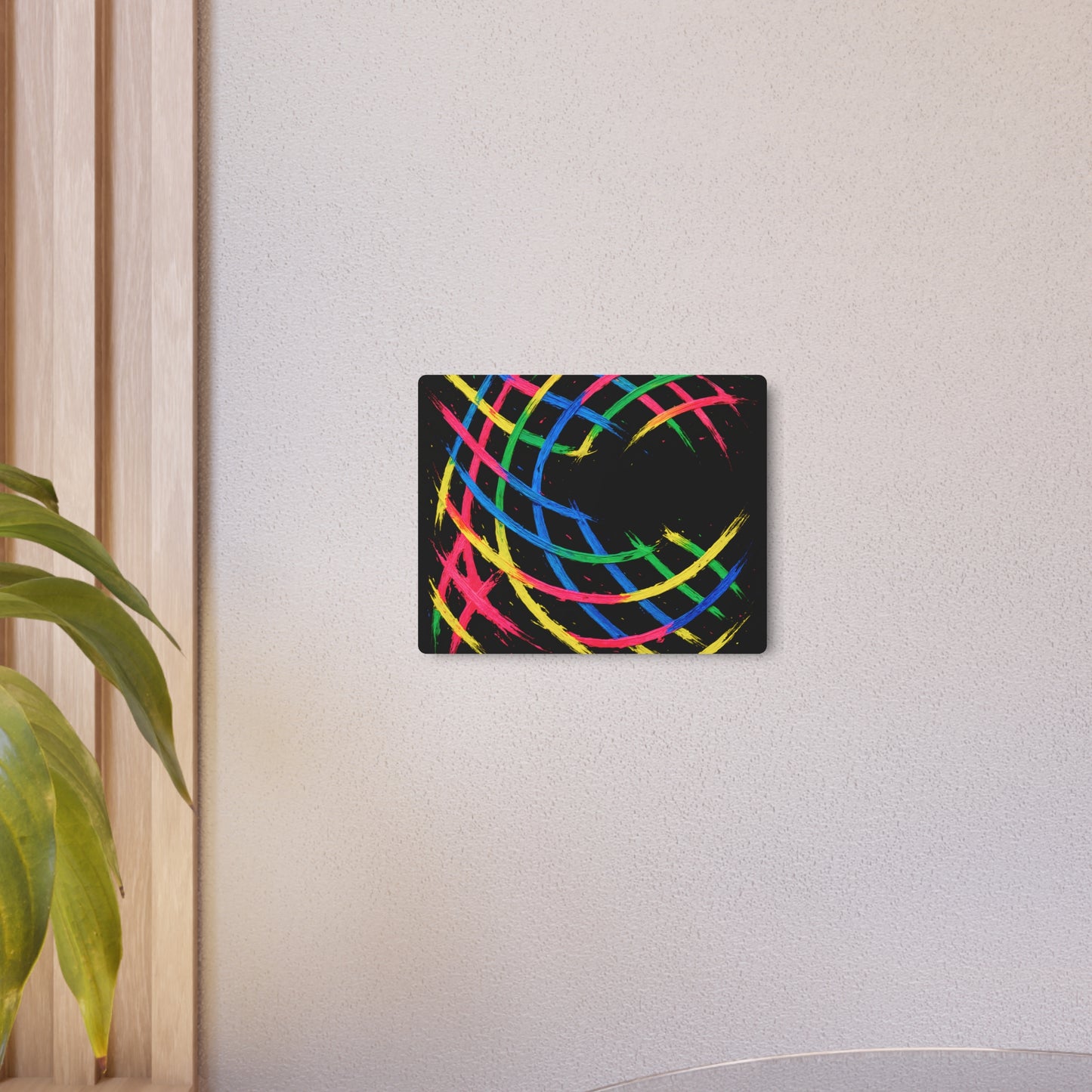 Vibrant Abstract Metal WallArt - Weave Design