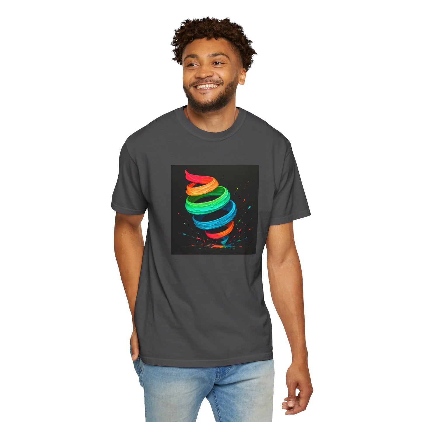 Colorful Swirl Unisex T-Shirt - Cyclone Design