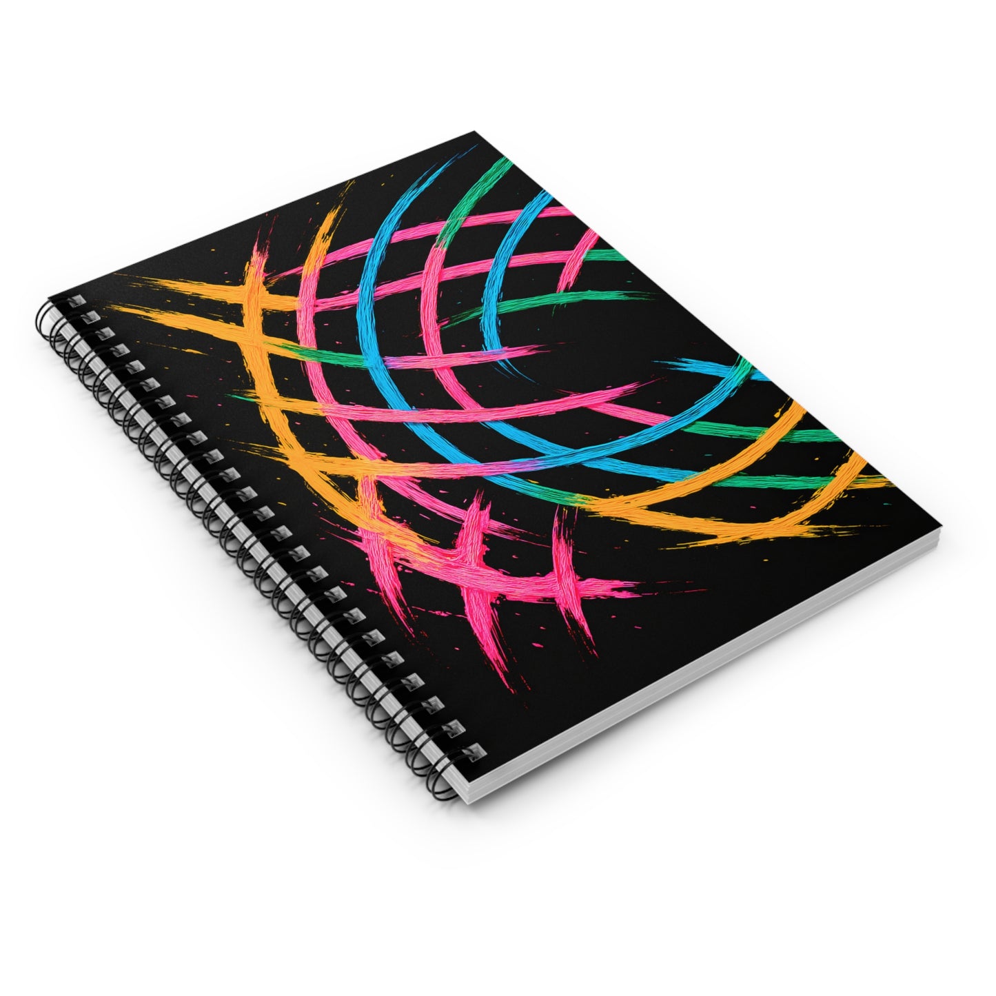 Ruled Lines Colorful Notebook - Weave Design