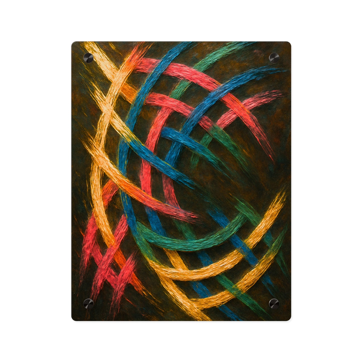 Modern Home Decor Acrylic Wall Art - Weave Design