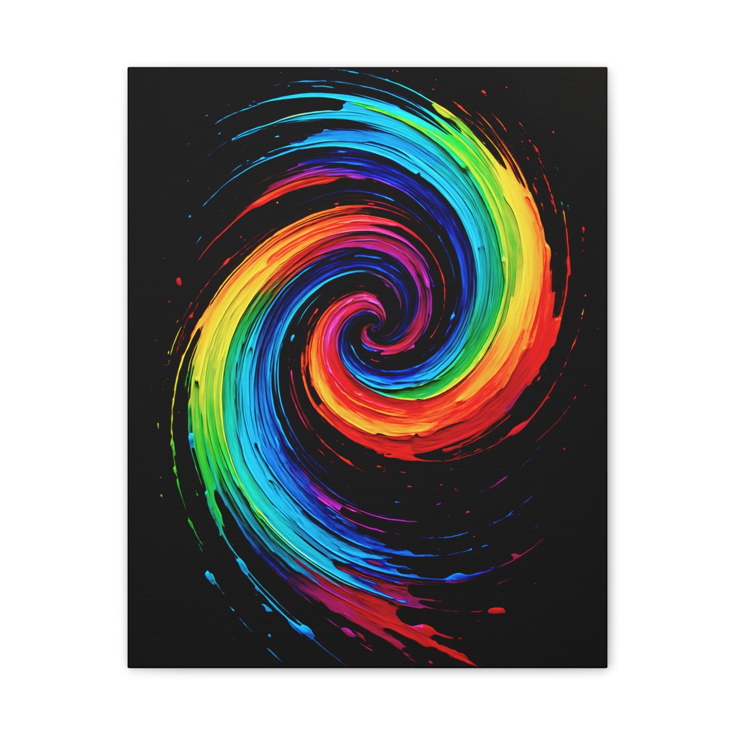 Colorful Swirl Canvas Art - Cyclone Design