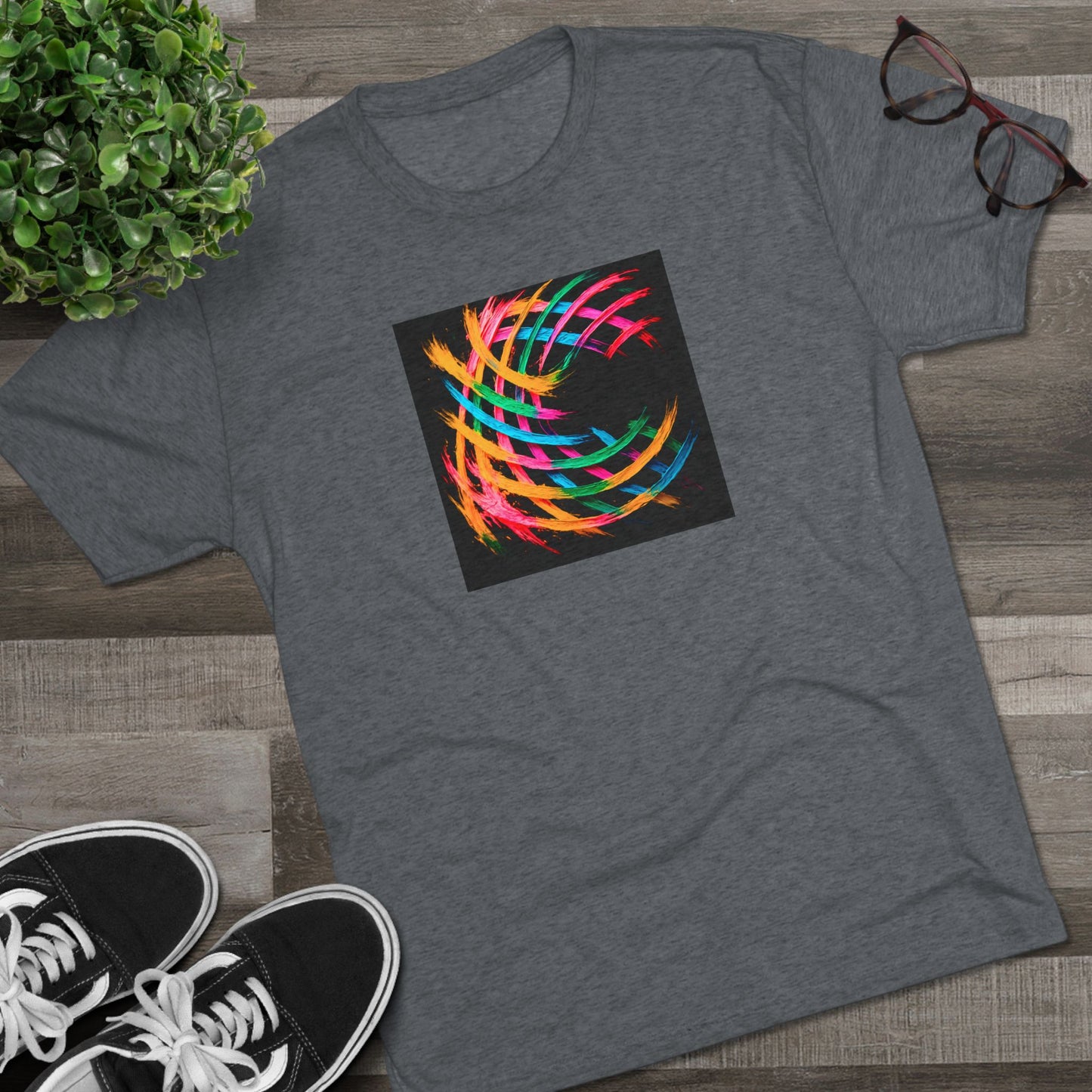 Unisex Tri-Blend Crew Tee - Weave Design