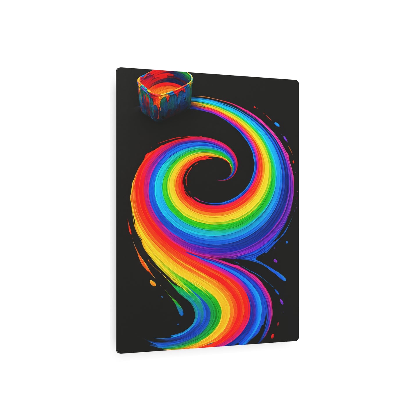 Vibrant Rainbow Metal Art for Home Decor - Melt Design