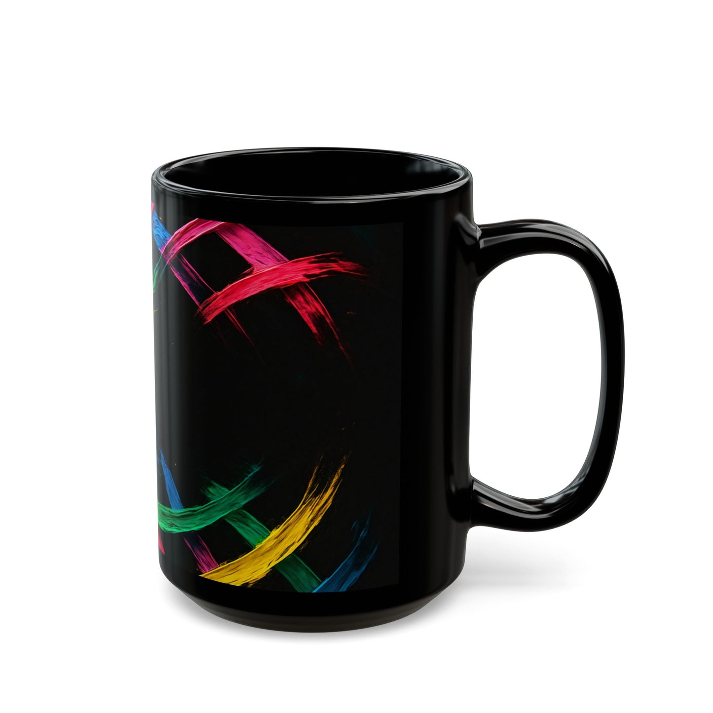 Chromatic Weave Black Mug