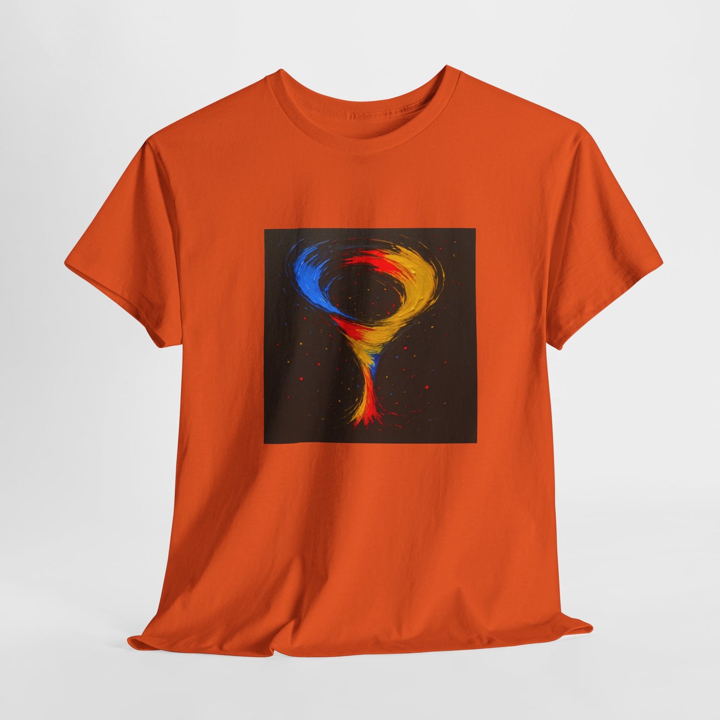 Unisex Heavy Cotton Abstract Art Tee - Cyclone Design
