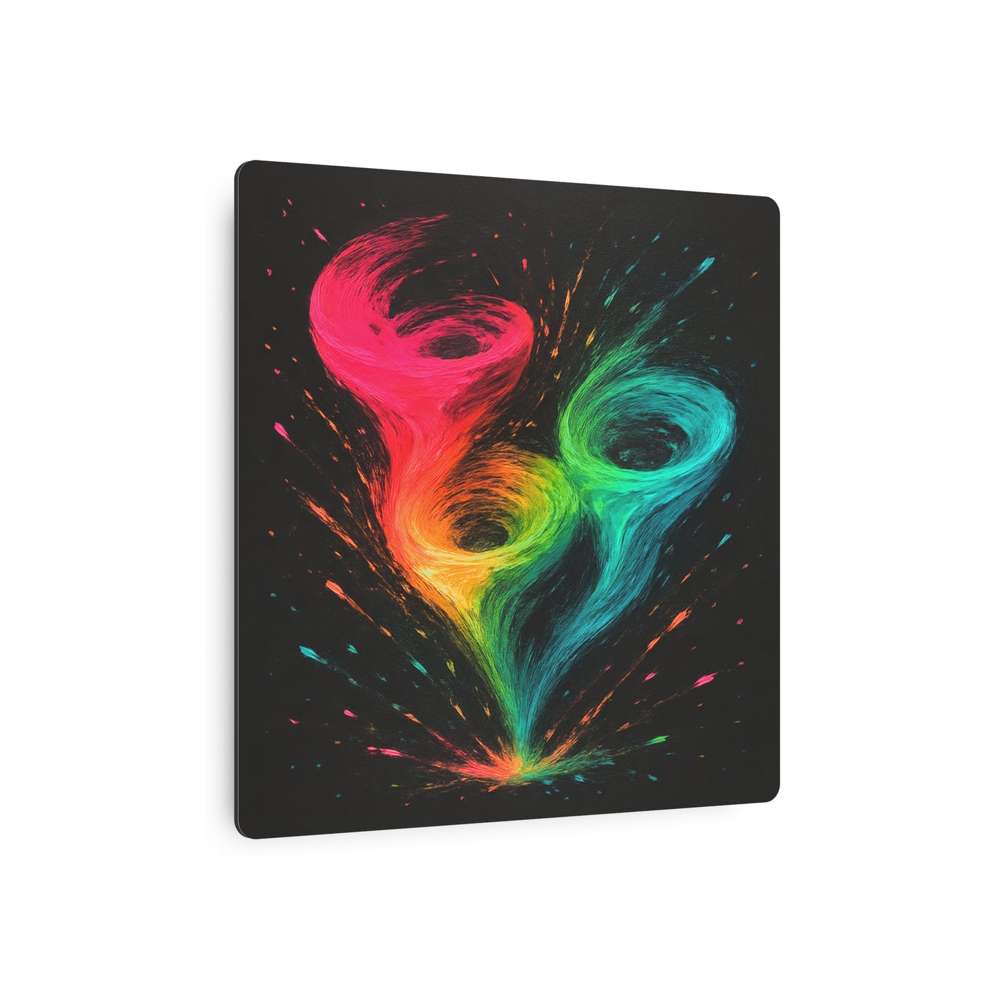 Colorful Abstract Tornado Metal Art - Cyclone Design