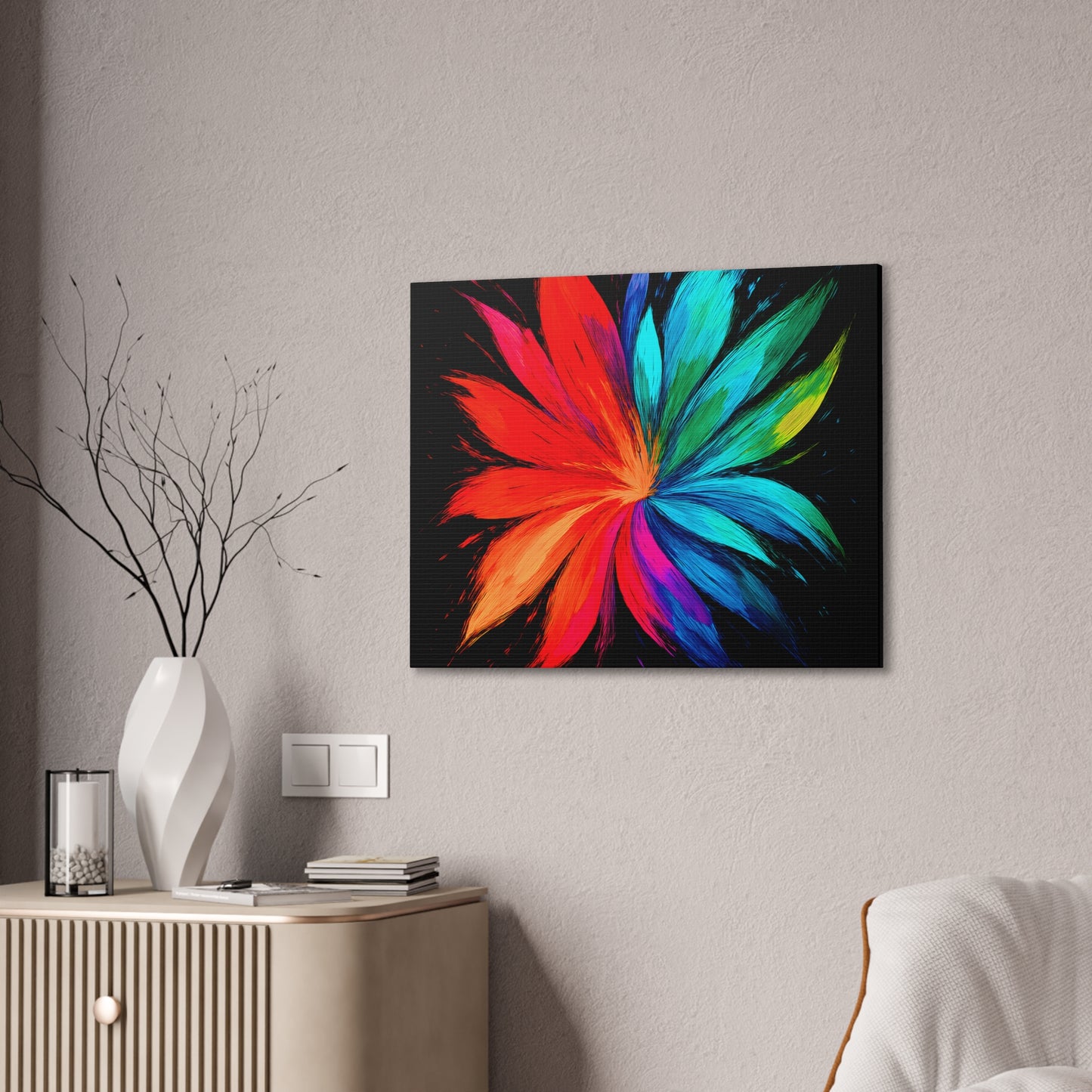 Modern Home Accent Floral Canvas Art - Melt Design