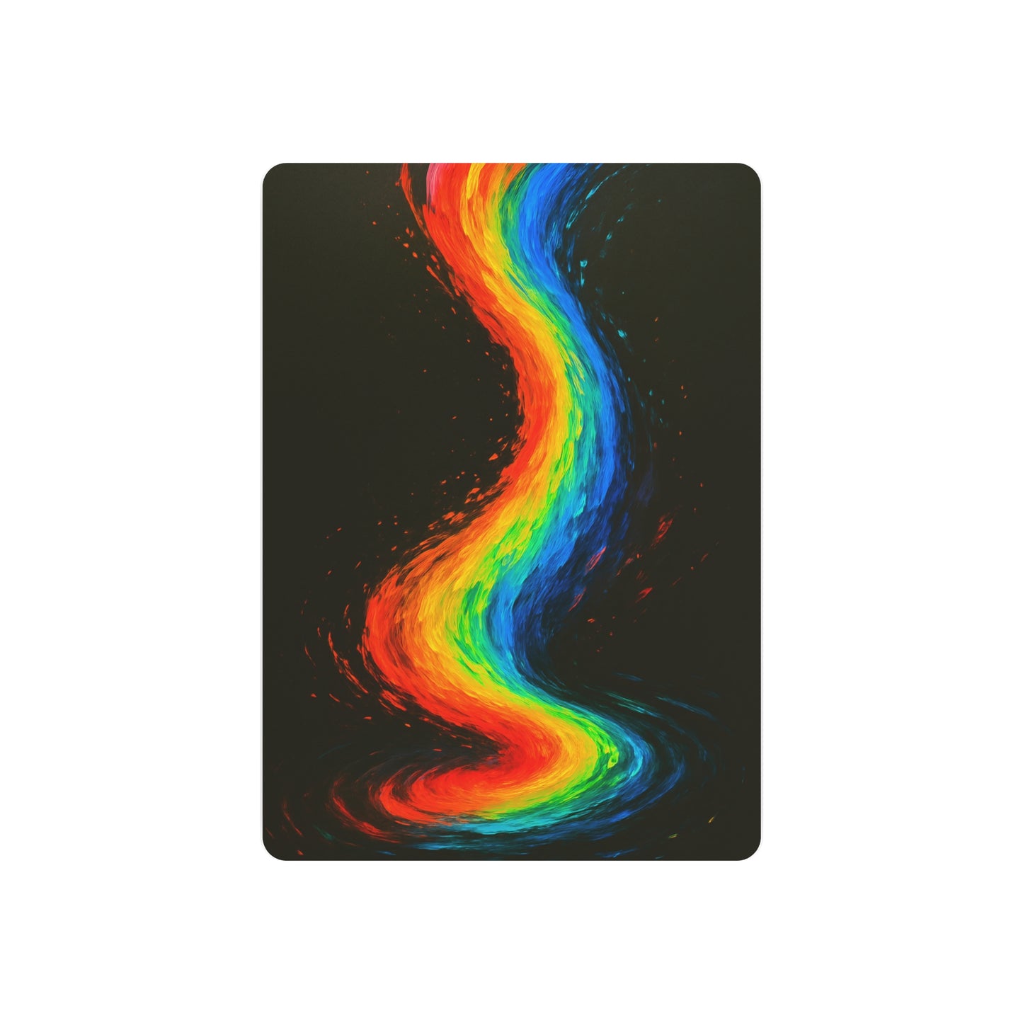 Vibrant Rainbow Metal Art Print - Melt Design