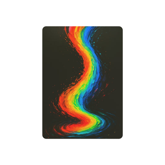 Vibrant Rainbow Metal Art Print - Melt Design